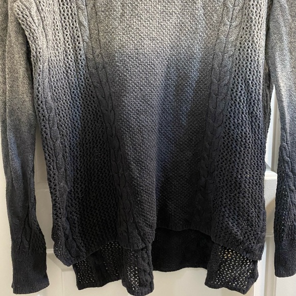 American Eagle ombre wide neck asymmetrical hem soft open knit sweater - Picture 2 of 6